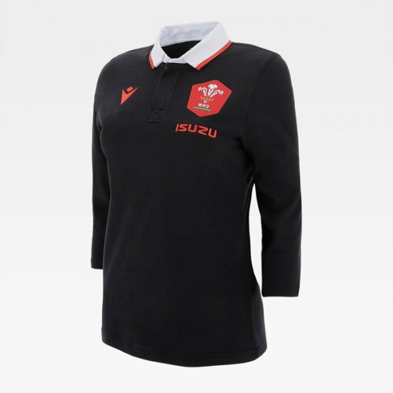Camisola Galesa Rugby Classic Mulher Equipamento Segundo 2020-2021 Manga Comprida